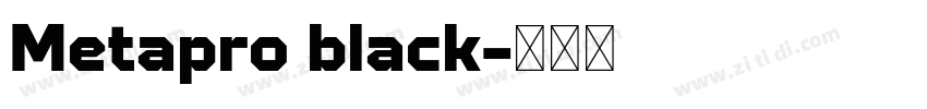 Metapro black字体转换